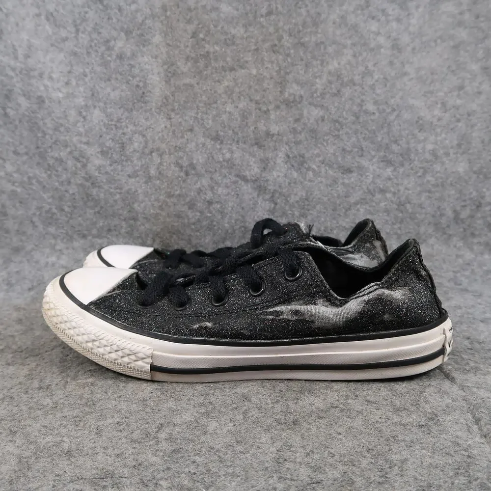 Converse Shoes Kids 2 Sneakers All Star Lace Up Casual Glitter Trainers Active